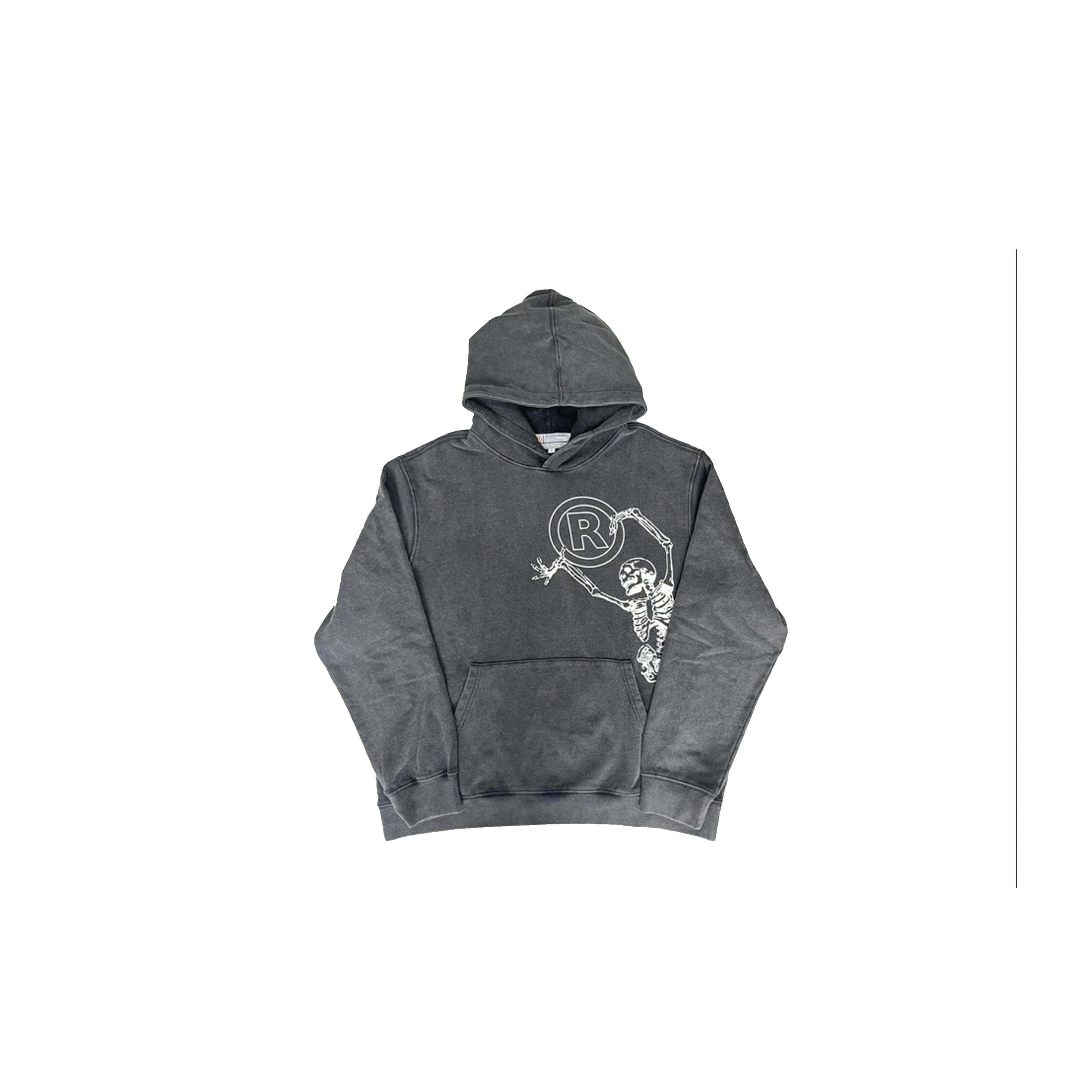 WASHED BLACK SKELLY HOODIE