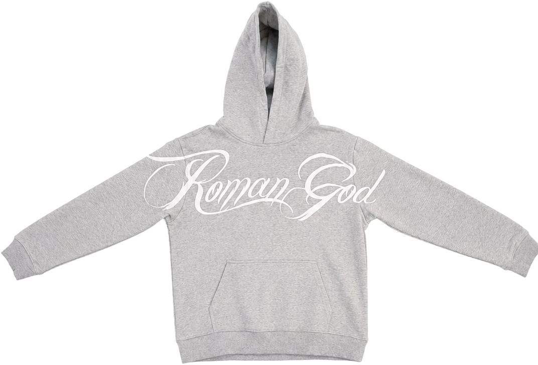 Grey Script Hoodie