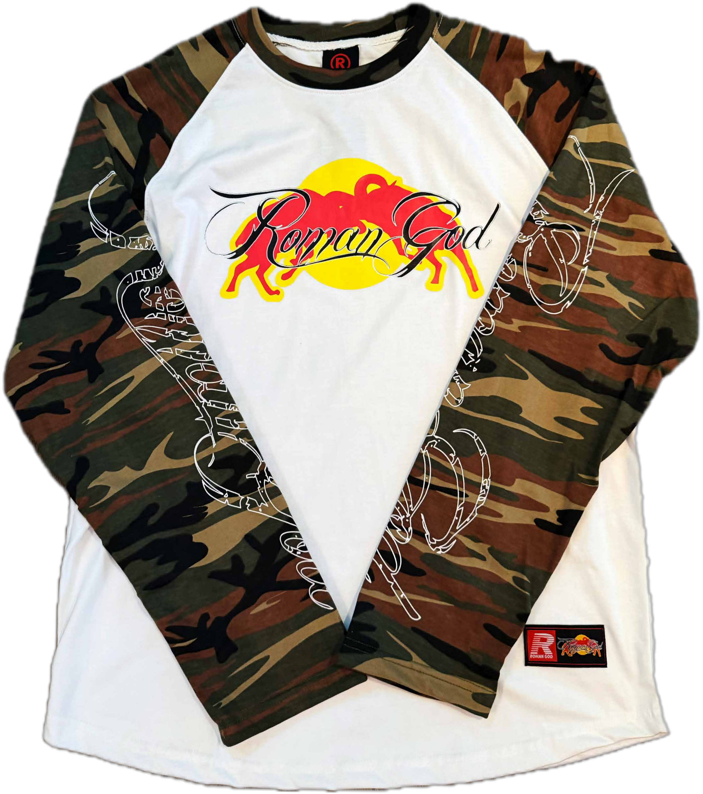 White Camo Red-Bull Longsleeve
